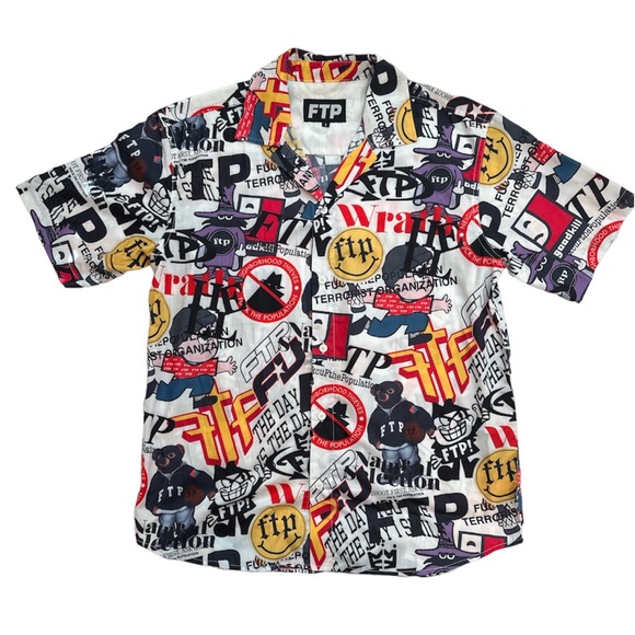 AOP FTP ARCHIVE BUTTON UP IN WHITE - Picture 1 of 1